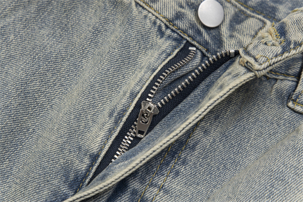 Ripped Stitching Jeans For Men And Women
